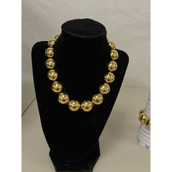 Marshall Fields Monet Beaded Gold Tone Chain Necklace & Bracelet Lot of 3 w/ Box - Picture 10 of 12